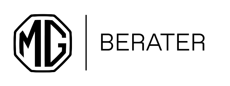 Das Bild zeigt das Logo von MG Motor mit den Initialen MG innerhalb eines achteckigen Rahmens, gefolgt von den Worten „Morris Garages“ in einer modernen Großbuchstabenschrift.